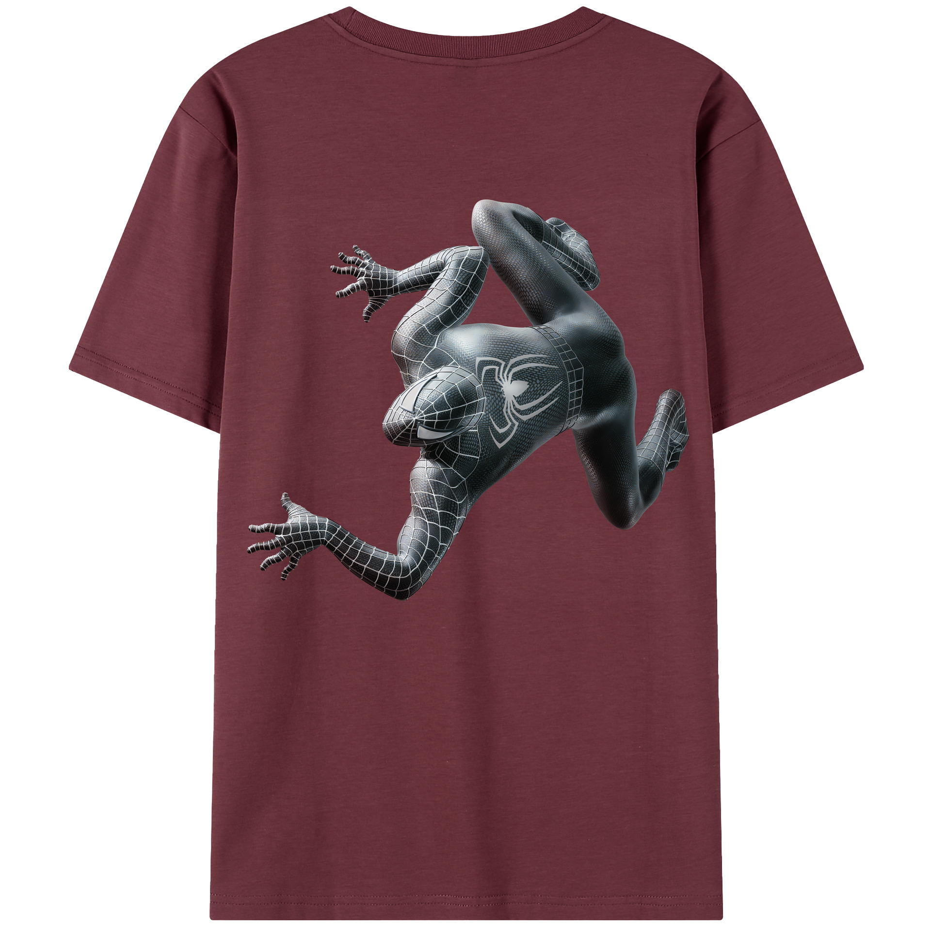 （画像用） Spider Man スパイダーマン 綿100％半袖Tシャツ（背面プリント）